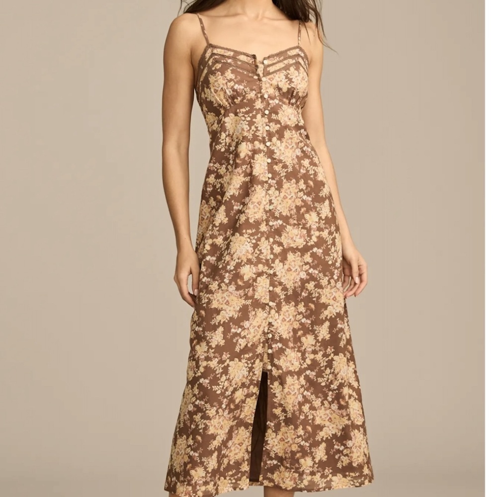 Lucky Lace Trim Slip Dress